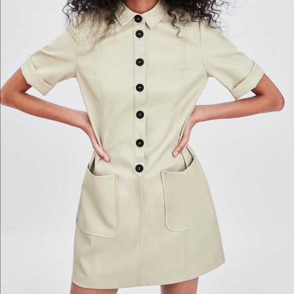Zara faux leather dress - Picture 2 of 2